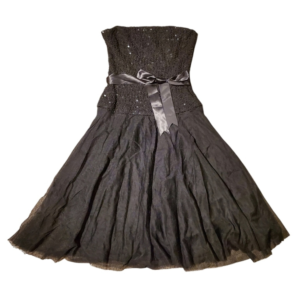 Alexia Admor Dress Strapless Sequin Tulle Whimsigoth Fairy Goth Prom Romantic
